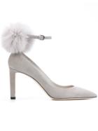 Jimmy Choo South Pom Pom Pumps - Grey