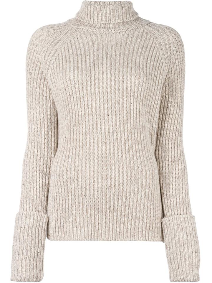 Joseph Turtle Neck Jumper, Women's, Size: Large, Nude/neutrals, Polyamide/wool