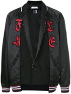 Facetasm Contrast Style Logo Jacket - Black