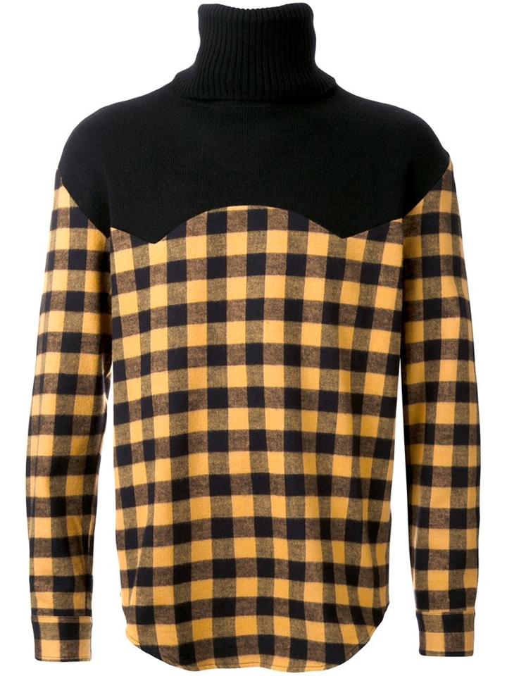 Palm Angels Checked High Neck Pullover