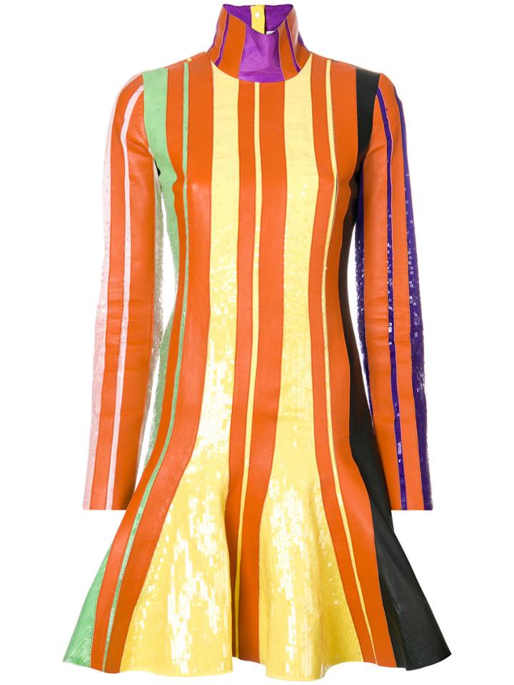 Jw Anderson Sequin Stripe Detail Dress - Multicolour