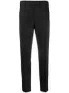 D.exterior Checked Slim-fit Trousers - Grey
