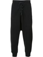 Greg Lauren Drop Crotch Pants, Men's, Size: 3, Black, Cotton