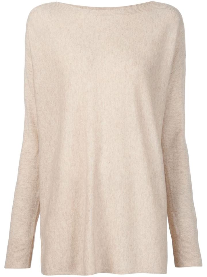 Vince Fine Knit Slash Neck Sweater