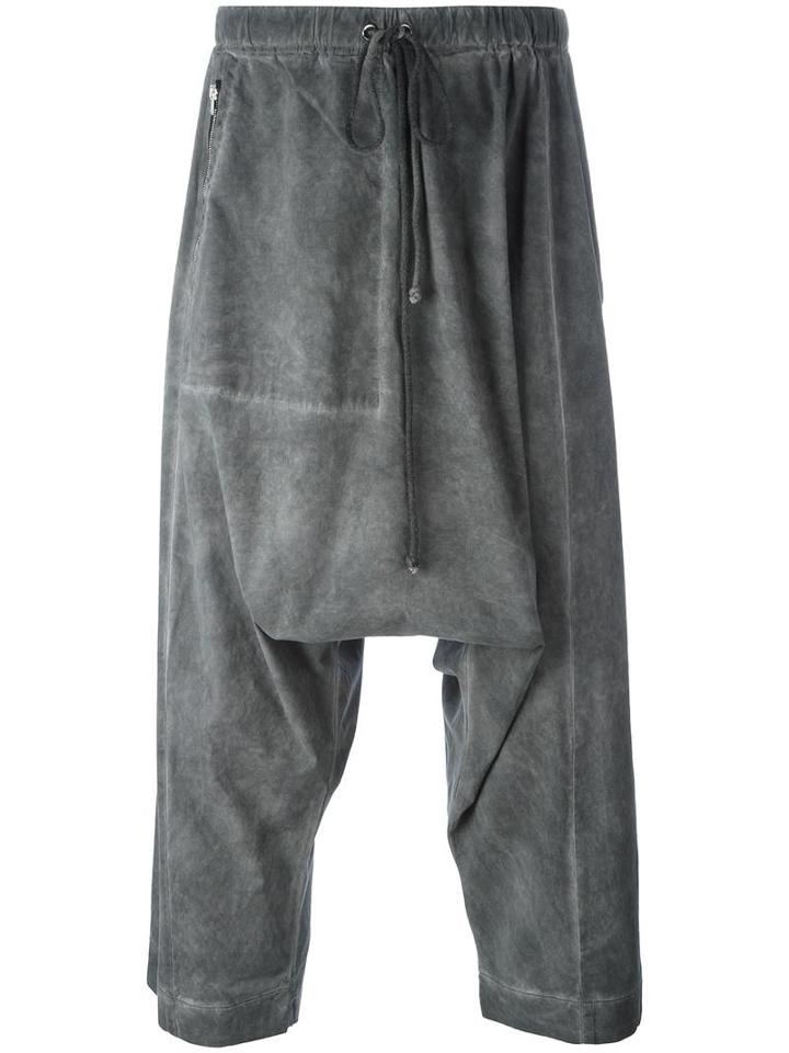 Lost & Found Rooms Drop-crotch Cropped Trousers, Men's, Size: Large, Cotton/spandex/elastane