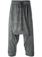 Lost & Found Rooms Drop-crotch Cropped Trousers, Men's, Size: Large, Cotton/spandex/elastane