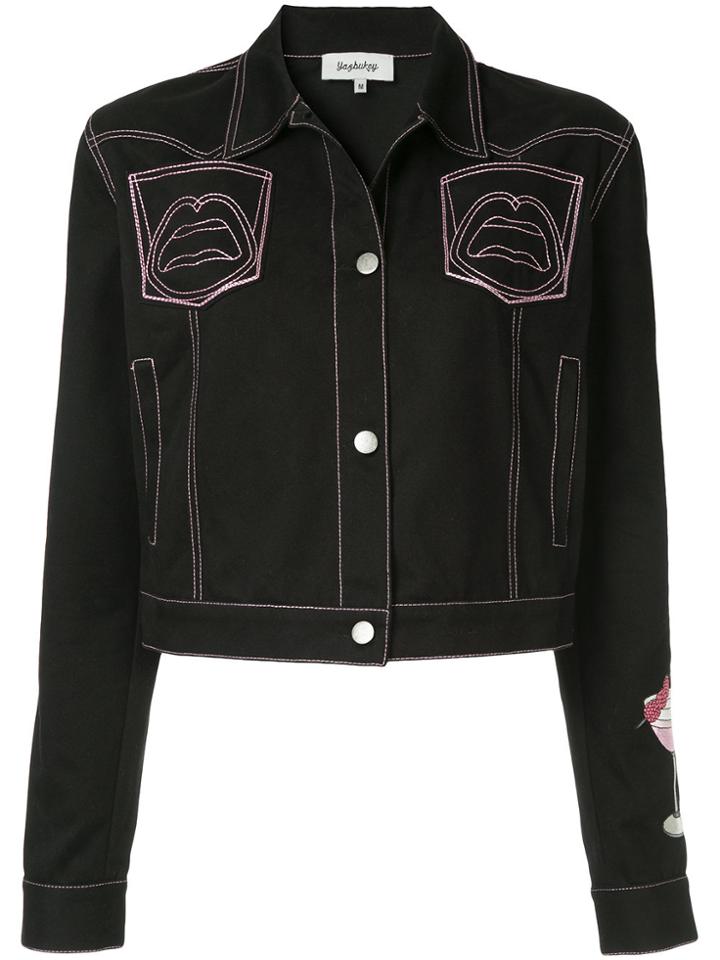 Yazbukey Pink Lady Gabardine Jacket - Black