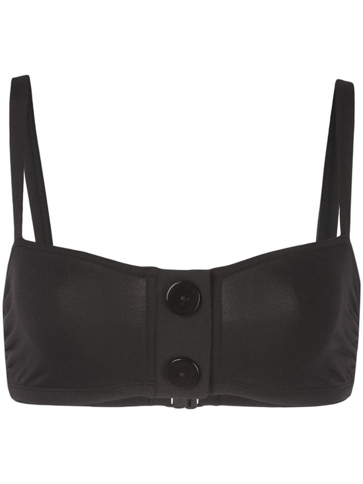 Eres Button Detail Bikini Top - Black