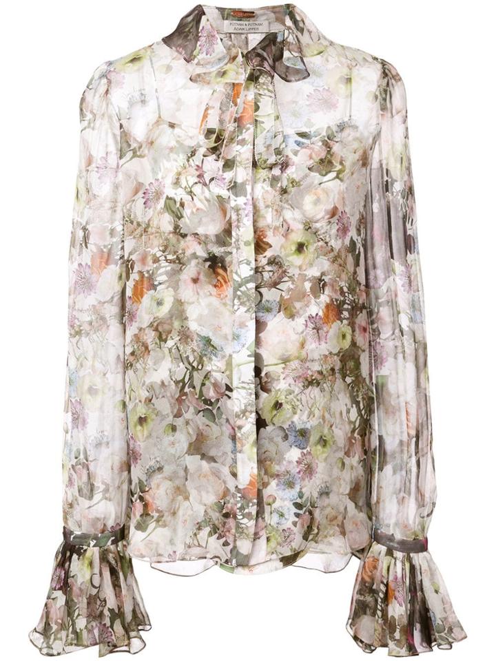 Adam Lippes Floral Print Shirt - Multicolour