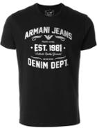 Armani Jeans Printed Logo T-shirt, Men's, Size: Xxl, Black, Cotton