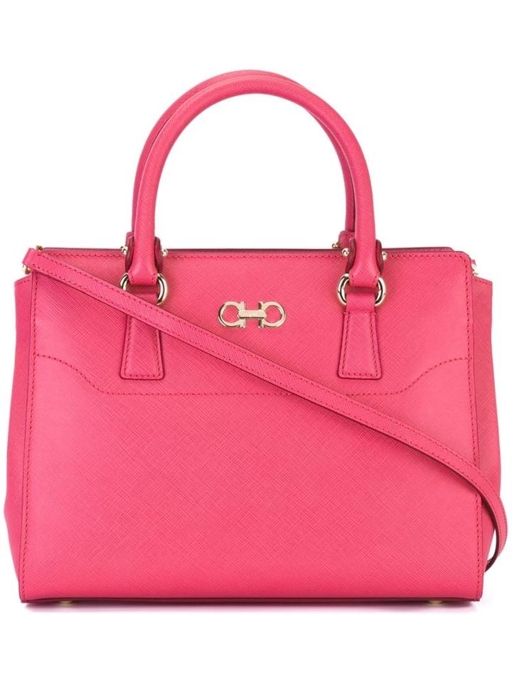 Salvatore Ferragamo Beky Tote, Women's, Pink/purple, Leather