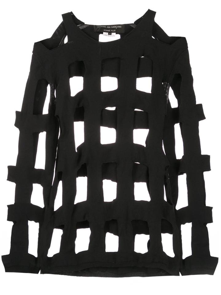 Comme Des Garçons Homme Plus Open Net Longsleeved T-shirt - Black