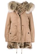 Alessandra Chamonix Racoon Fur Lined Parka Coat - Neutrals