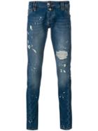 Philipp Plein Fool Super Straight Cut Jeans - Blue
