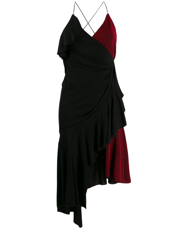 Philosophy Di Lorenzo Serafini Asymmetric Wrap-style Color-block Dress