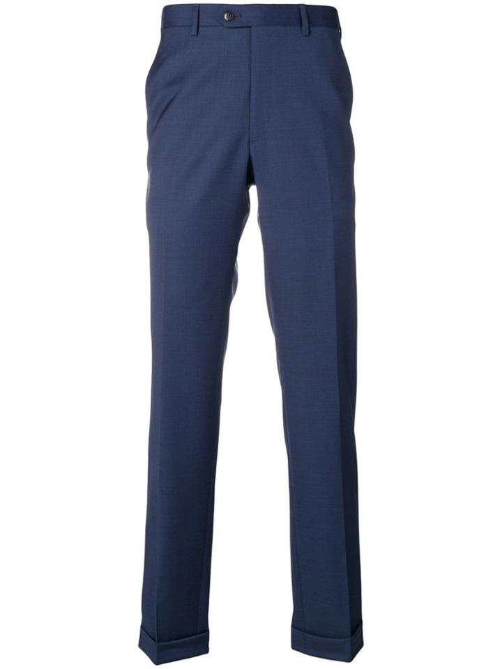Brioni Tailored Straight Leg Trousers - Blue
