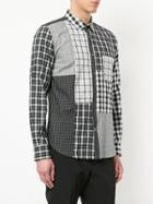 Education From Youngmachines Patchwork Plaid Shirt - Grey