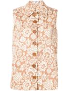 Valentino Pre-owned 1970's Floral Print Top - Neutrals