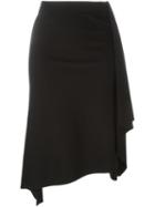 Givenchy Asymmetric Skirt, Women's, Size: 36, Black, Silk/spandex/elastane/acetate/viscose