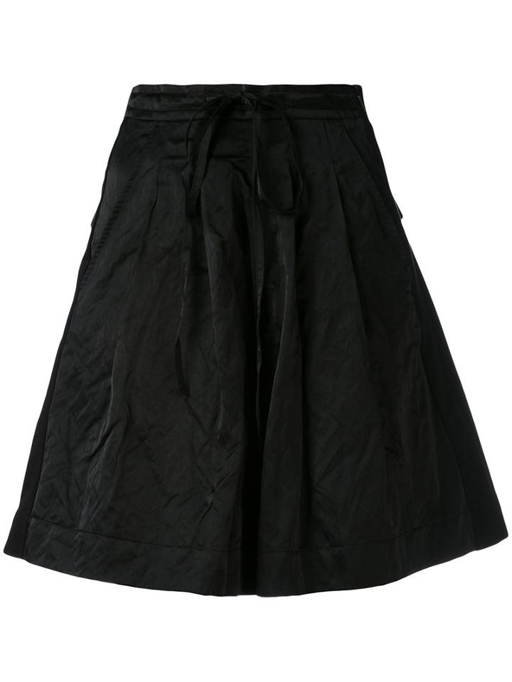 Andrea Ya'aqov - Wide Leg Shorts - Women - Cotton/polyamide/metal - Xs, Black, Cotton/polyamide/metal