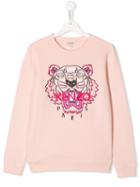 Kenzo Kids Teen Logo Print Sweatshirt - Pink
