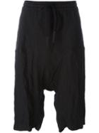 Lost & Found Ria Dunn Drawstring Drop-crotch Shorts, Men's, Size: Xs, Black, Hemp/cotton/steel/spandex/elastane