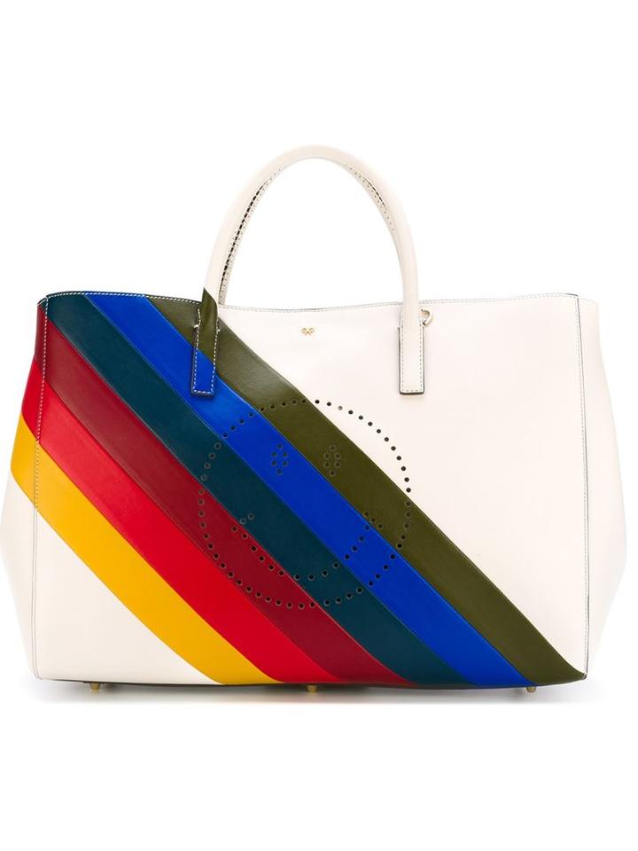 Anya Hindmarch Striped Large Tote