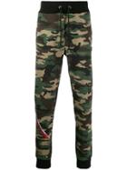 Philipp Plein Camouflage Print Track Pants - Green