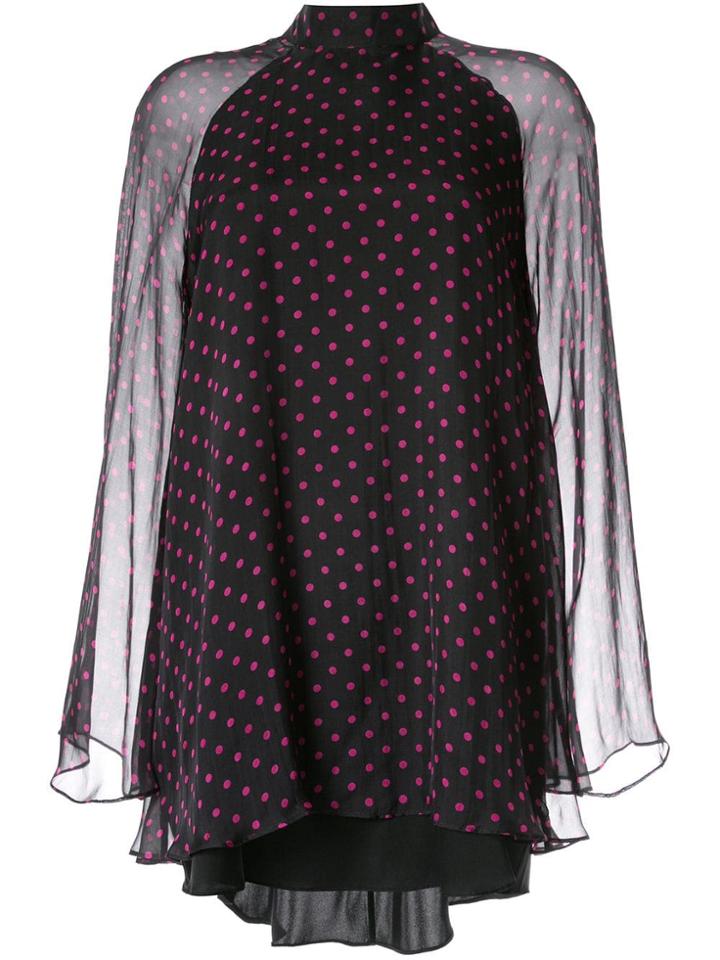 Rta Polka Dot Print Mini Dress - Black