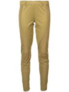 Faith Connexion - Diagonal Cut Leggings - Women - Cotton/spandex/elastane - 38, Yellow/orange, Cotton/spandex/elastane