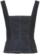 Alexa Chung Denim Corset Vest - Blue