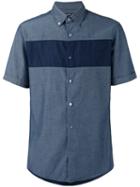 Michael Kors - Short Sleeve Denim Shirt - Men - Cotton - M, Blue, Cotton