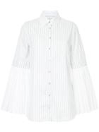 Monographie Pleated Long Sleeved Shirt - White