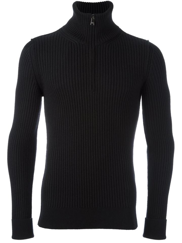 Dolce & Gabbana Ribbed Jumper, Men's, Size: 50, Black, Virgin Wool