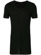 Unconditional Ribbed Scoop Neck T-shirt - Black