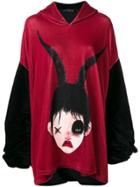 Barbara Bologna Front Printed Hoodie - Red