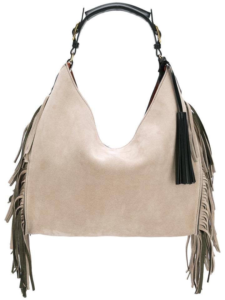 Santoni Fringed Shoulder Bag - Nude & Neutrals