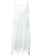 Chloé Lace Butterfly Dress, Women's, Size: 36, White, Linen/flax/polyamide/silk/cotton