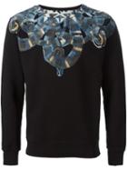 Marcelo Burlon County Of Milan Snake Print Sweatshirt, Men's, Size: Medium, Black, Cotton