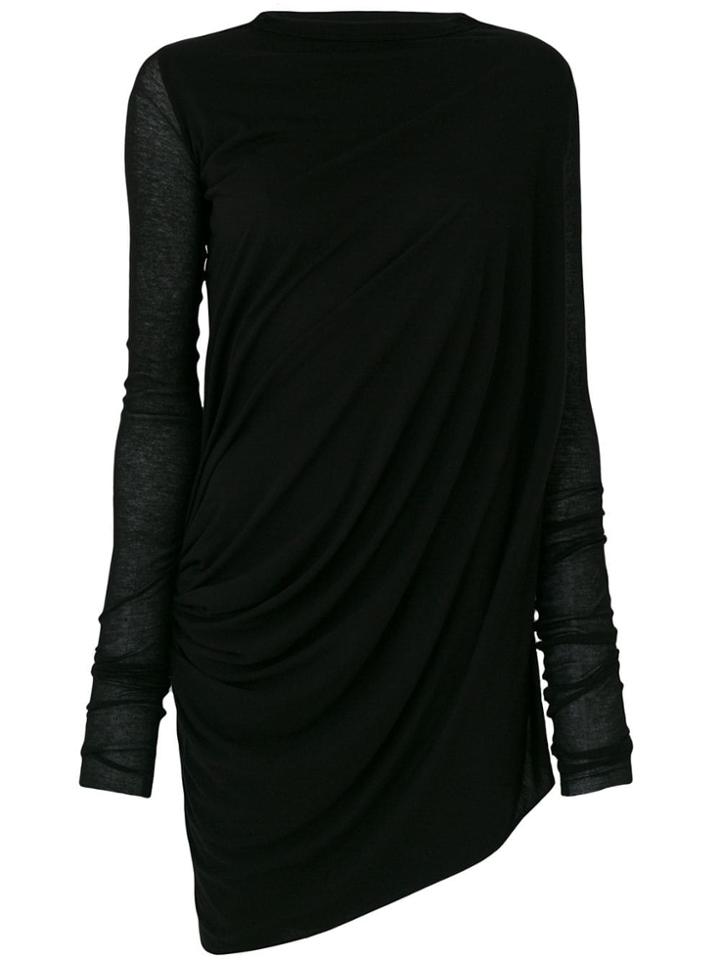 Rick Owens Lilies Asymmetric Hem Top - Black