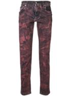 Dolce & Gabbana Tie-dye Slim Fit Jeans - Purple