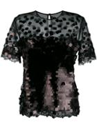 Ermanno Scervino Square Sequin Shirt - Black