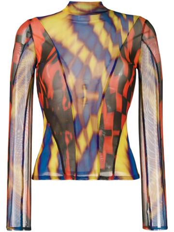 Chopova Lowena Geometric Print Top - Red