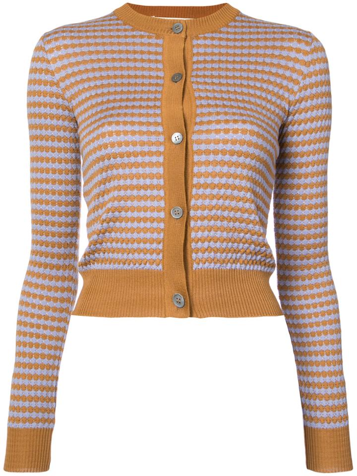 Marni Patterned Knit Cardigan - Yellow & Orange
