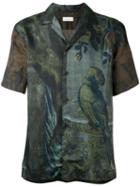 Dries Van Noten Patterned Shirt, Men's, Size: 50, Green, Viscose
