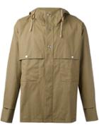 Stella Mccartney Short Hooded Trench Coat, Men's, Size: 48, Brown, Cotton/linen/flax/viscose