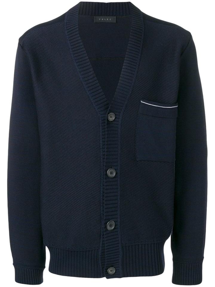 Falke V-neck Button Cardigan - Blue