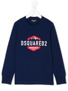 Dsquared2 Kids - Branded Sweatshirt - Kids - Cotton - 10 Yrs, Blue