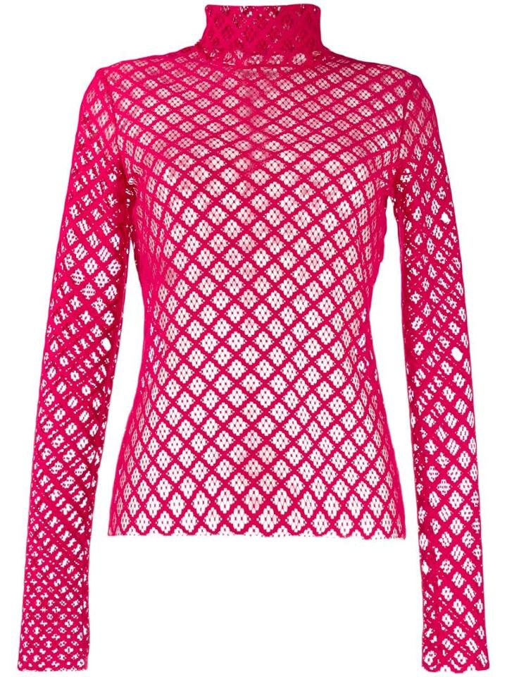 Philosophy Di Lorenzo Serafini Fishnet Style Top - Pink