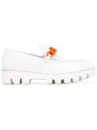 Rocco P. Chain Detail Loafers - White